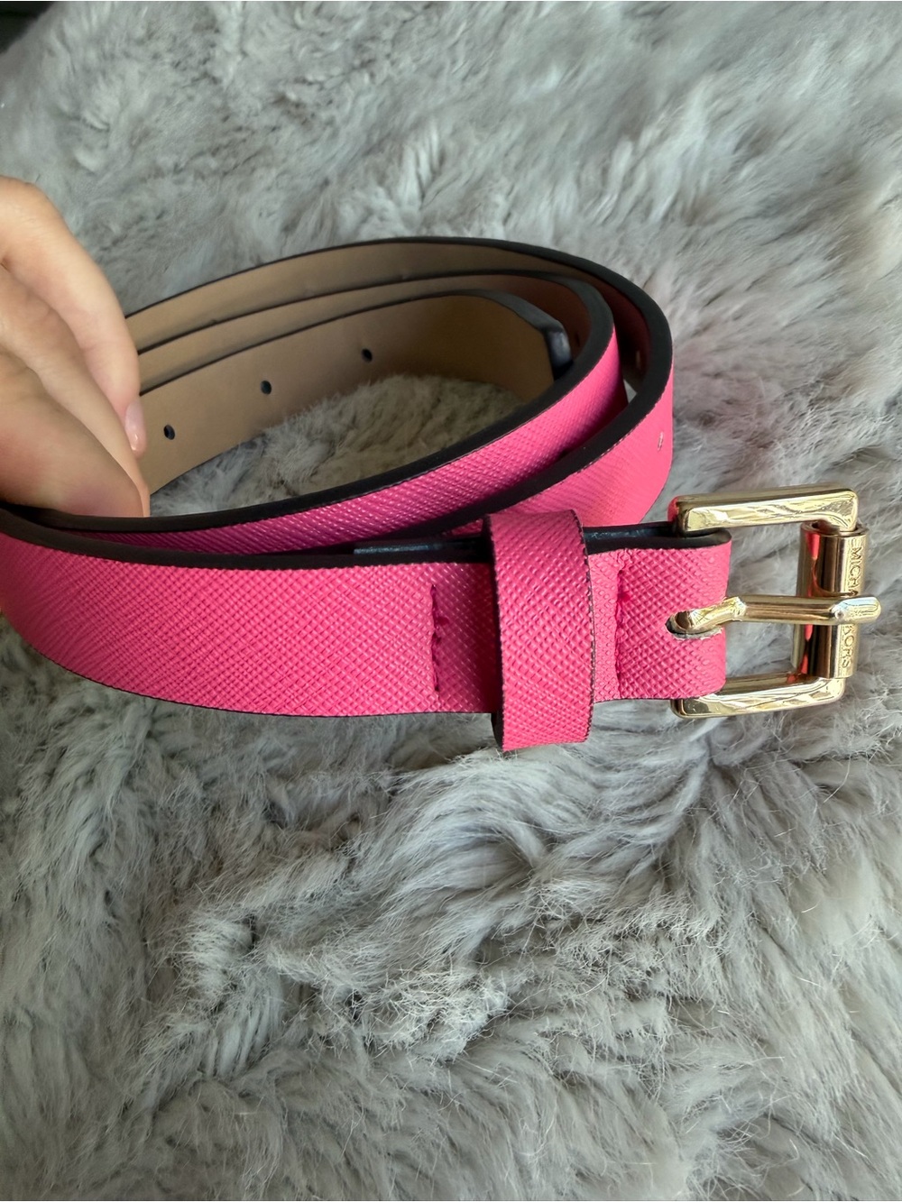 Michael Kors hot pink skinny leather belts.New no tags